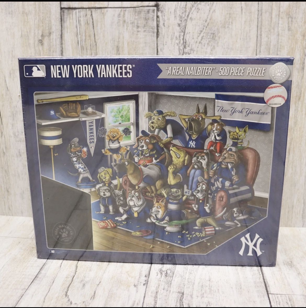 MLB NY New York Yankees "A Real Nailliter" 500 piece puzzle -24×18" NEW Sealed