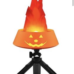 Stand Pumpkin Fake Red Flame Lantern