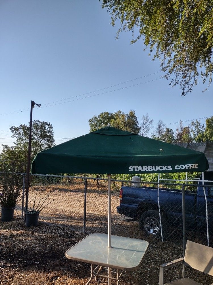 Green Tuuci Starbucks Commercial Patio Umbrella Awning