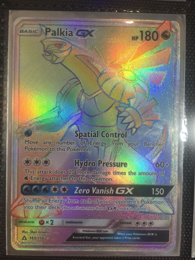 Palkia gx rainbow rare/secret rare full art