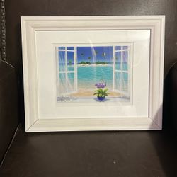 Beach Print With Picture Frame