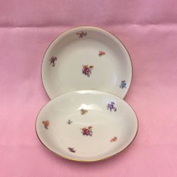 Vintage Pickard China Floral Chinz dessert or berry bowls 3004 set of 2