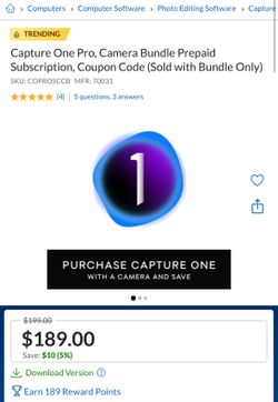 Capture One 1 Year Subscription