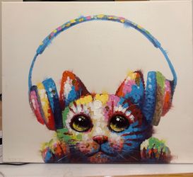 Yosemite Home Decor Cat Beats artwork in acrylic canvas wall art