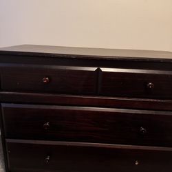 Dark Wood Dresser – Sturdy & Spacious