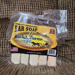 Amish Farms Soap 5 Huge Bars 5oz Each Handmade In The USA