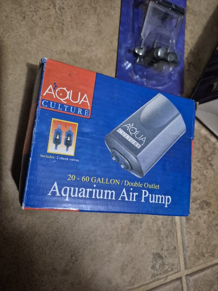 FISH AQUARIUM 20- 60 GALLON AIR PUMP AND FILTERS