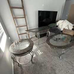 Marble Coffee Table Set 