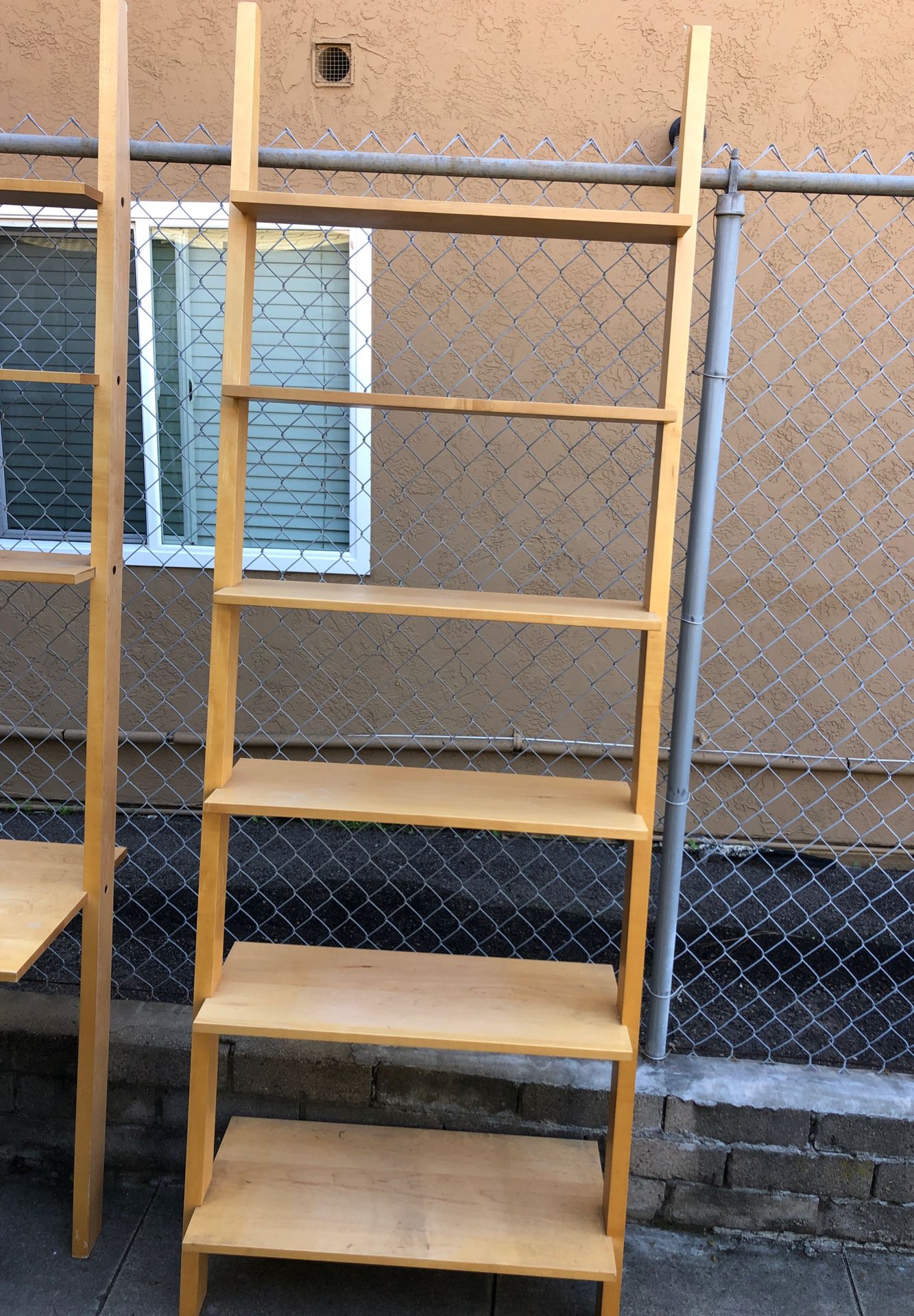 Wooden shelves desk