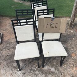 Six Free Metal Chairs