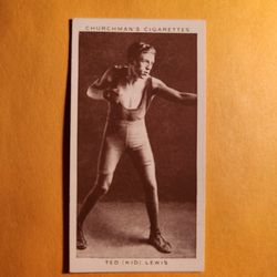 NM Vintage 1938 Churchman's Cigarettes Ted Kid Lewis Boxing Tobacco Card #25 HOF