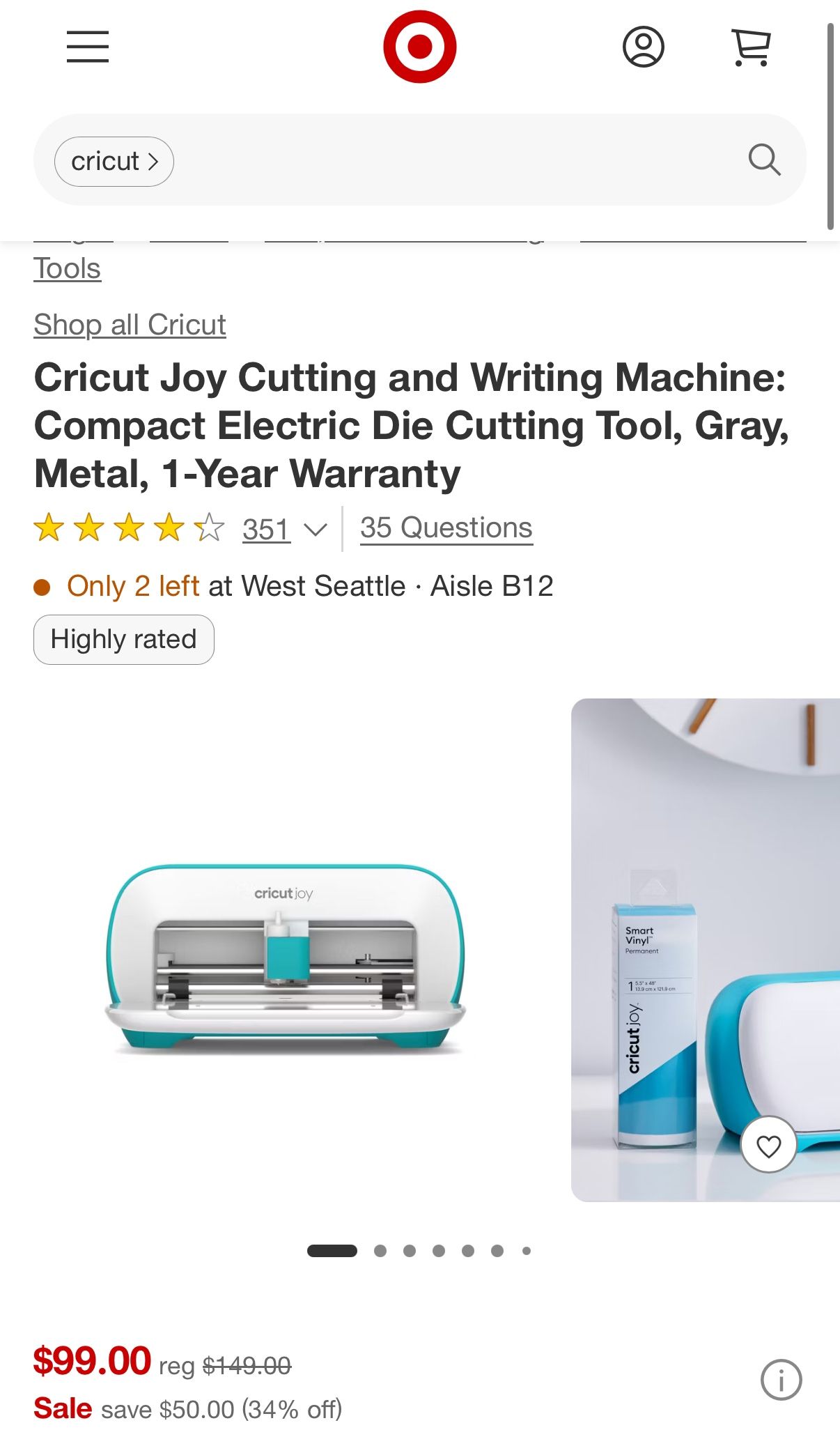 Cricut Joy Cutting and Writing Machine