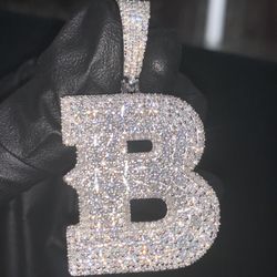 925 Silver With Moissanite Diamond Pendant 