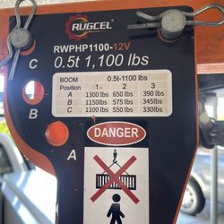 Rugcel Winch 1100    Crane For Truck