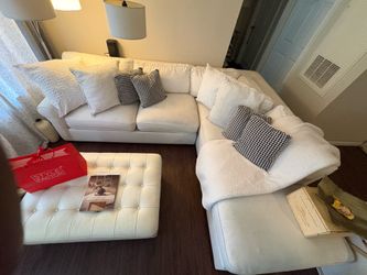 White sofa ( pillows included if interested)