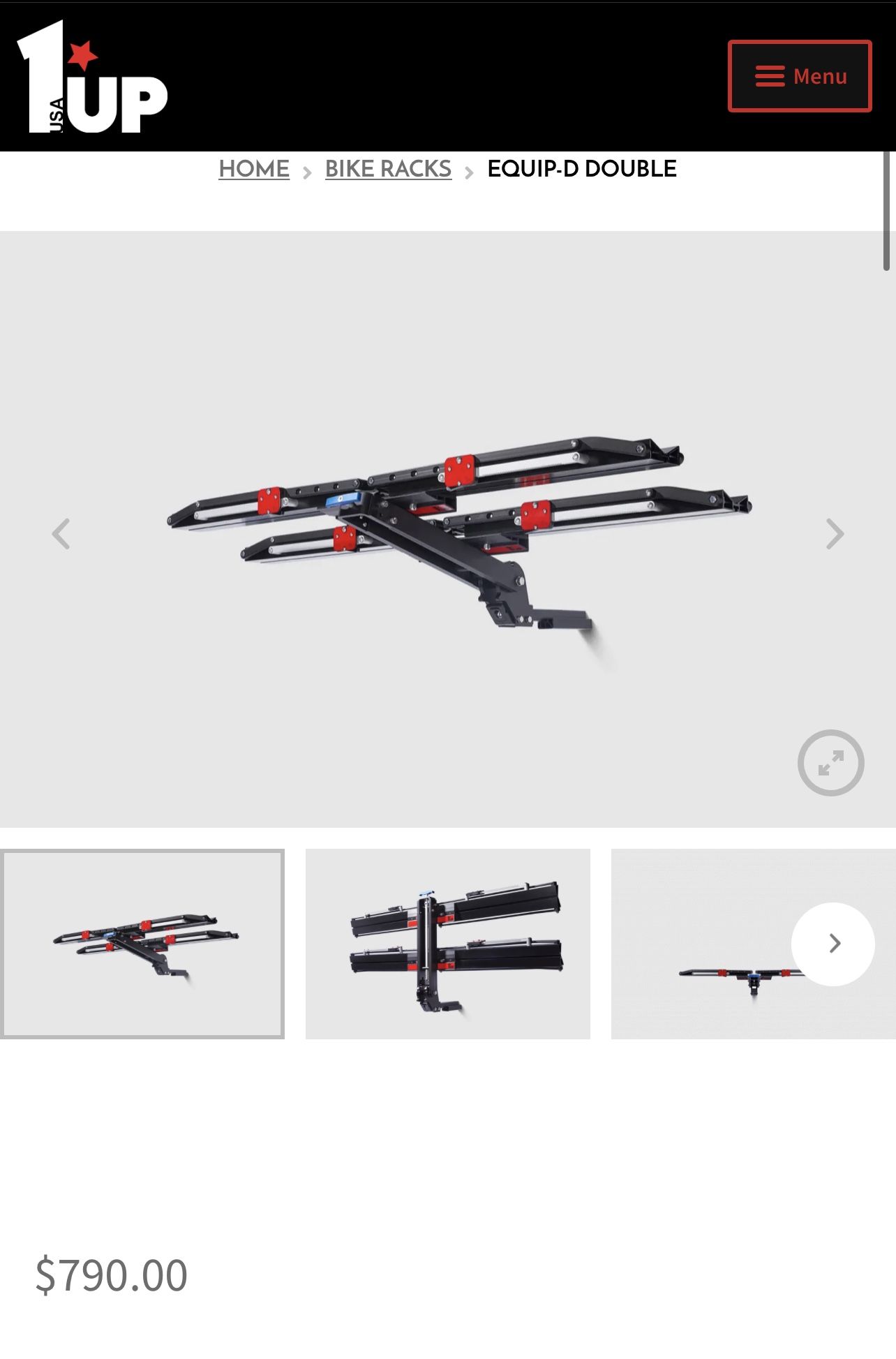 1UP USA: Equip-D Double - 2" Bike Rack