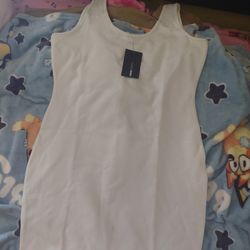 Fashion Nova 2x white tank maxi dress