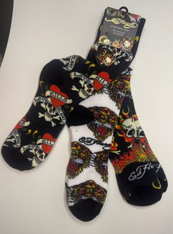 Ed Hardy Cushioned Crew Socks 3-Pair Pack