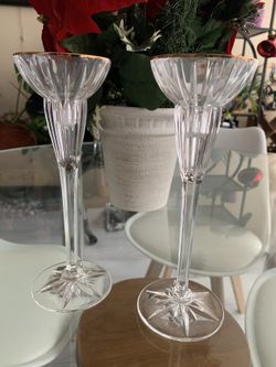 Mikasa Vintage Crystal Candlestick Holders