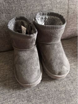 Primark dark gray faux suede ankle boots - Toddler 6/7