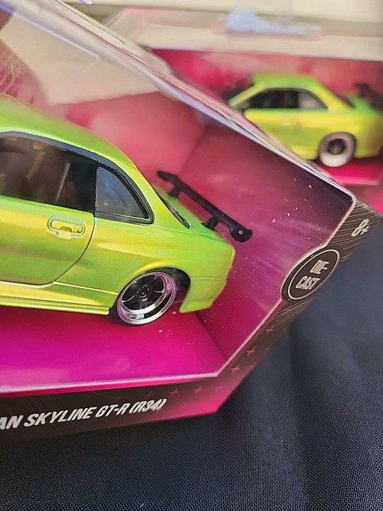 Jada Pink Slips 1/32 2002 Nissan Skyline GT-R (R34) for Sale in