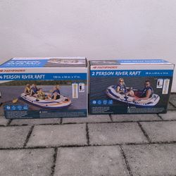2 Person Boat And 4 Person Boat Raft Great For Rivers And Lakes And Any Body Water 