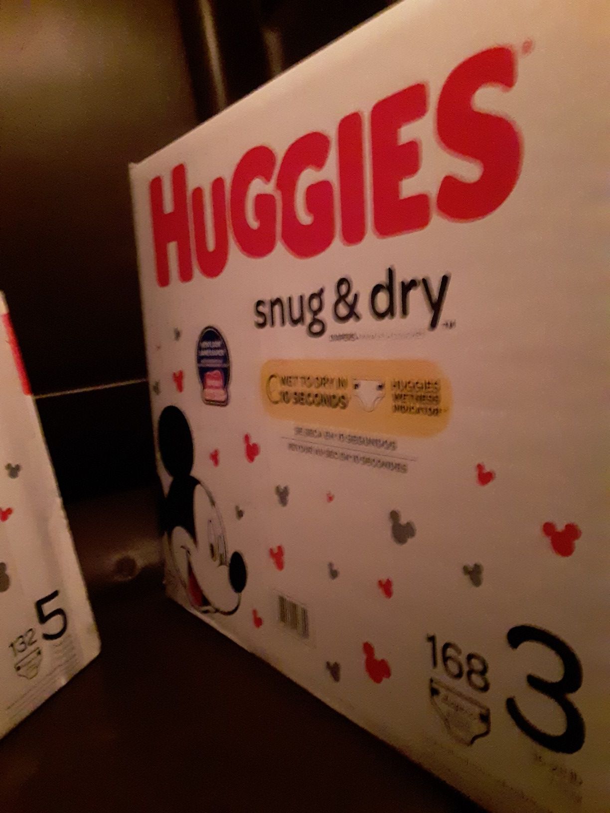 Huggies snug and dry 168ct size 3 35$obo