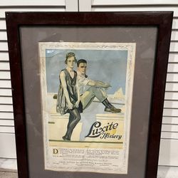 Vintage Wood Frame Luxite Hosiery 