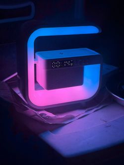 LED Ambient Light Bluetooth Speaker Alarm Clock