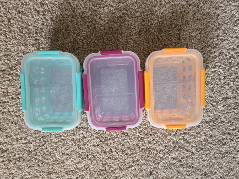 3ct ELLO Glass Containers