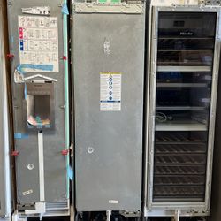 66” column panel ready fridge,freezer and wine cooler set