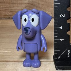 Bluey Jean-Luc Purple Dog Poseable Action Figure 2.5" Rare Replacement Figure