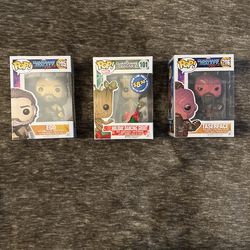Funky Pop Guardians Of The Galaxy Ego, Holiday Groot, Taserface 