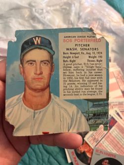 Vintage 1953 Topps Bob Porterfield #129 (Washington Senators) - Fair / Heavy Wear