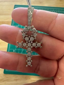 10k Solid gold and Diamond Ankh