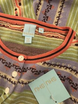 ShuShu Open s Cropped Cardigan 3/4 Sleeves Short Coat/Sweater size M