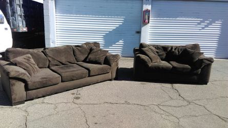 Plush Microfiber Couch Set Free Delivery