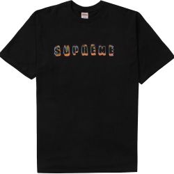 Black Supreme Stencil Tee