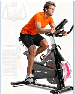 Exercise Bike, Wenoker Magnetic Resistance Stationary Bike for Home App Sync Indoor Bike with 350lbs Weight Capacity, Tablet Holder and Fitness Course