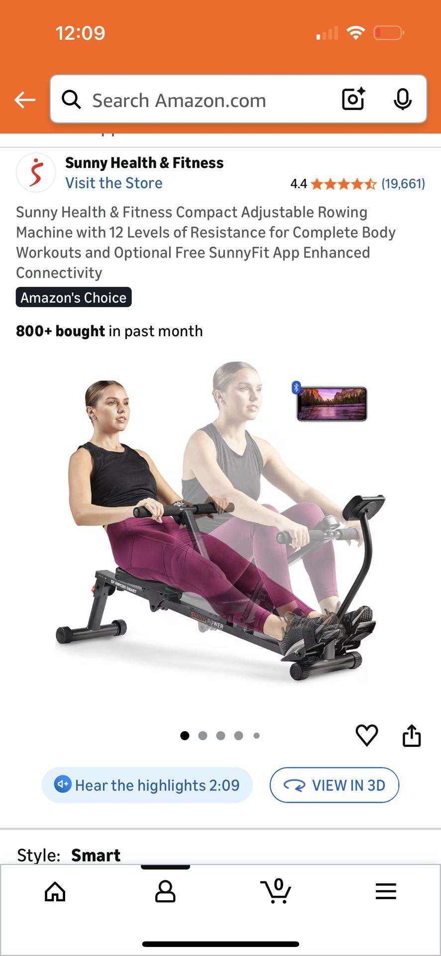 Rowing Exercise Machine 