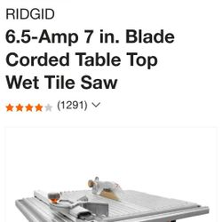 Ridged Tile Saw  7inch  6.5 Amp