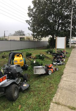 Push mowers, riders, trimmers, generators. Lawn equipment for sale, varies prices; come and see; 3008 Cromwell Road Norfolk, VA 23509