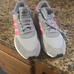 Adidas I-5923 W Gray Chalk Pink Black Running Sneaker CQ2528 (489) Women's Shoes