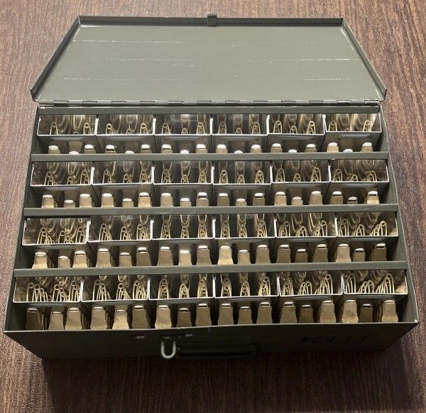 Lot of Vintage WW II Era Brass Embossed Military Number Laundry Safety Pins