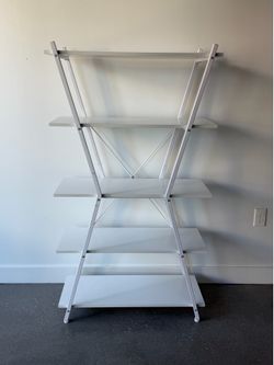 White five tier shelf