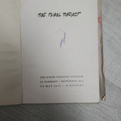 1944 The Final Thrust Book Along With Map
