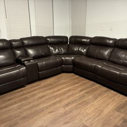 Recliner Sectional leather 