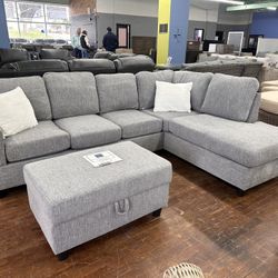 Sofa Sectional Chaise With Storage Ottoman-BRAND NEW!!!