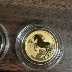 1/4 Oz 2026 Horse And 1906 And 1/100th Oz Gold Bar 