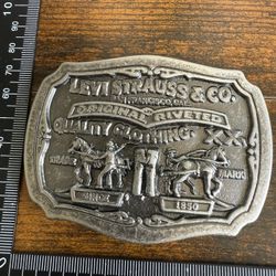Vintage Levi’s Belt Buckle – Two Horse Brand – Limited Edition – Original Riveted Quality Clothing